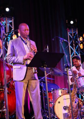Cracow, Polonya - 11 Temmuz 2021: Branford Marsalis Quartet, Krakow 'da düzenlenen 26.