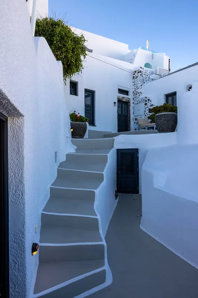 Casas Encaladas Imerovigli Isla Santorini Cícladas Grecia —  Fotos de Stock