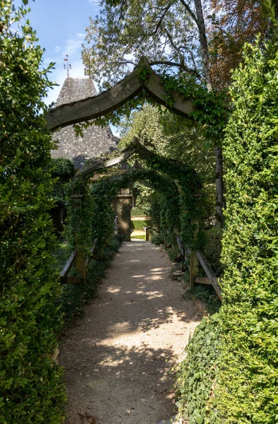 Arcada Inglesa Pitoresco Jardins Manoir Eyrignac Dordogne França — Fotografia de Stock