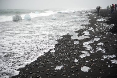  Jokulsarlon, İzlanda - 22 Temmuz 2017: Jokulsarlon buz plajı, İzlanda