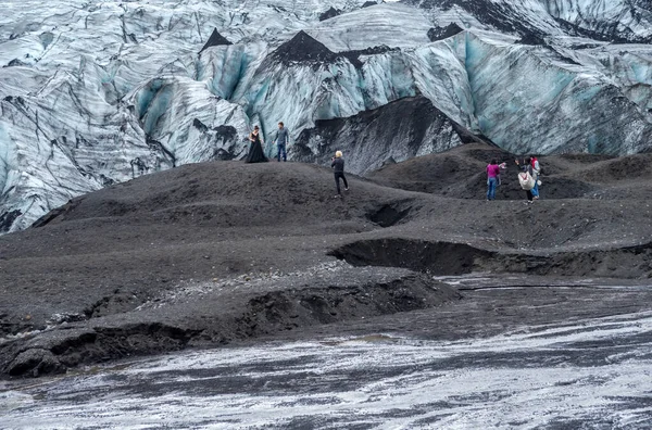 Svinafellsjokull Islândia Julho 2017 Geleira Svinafellsjokull Parte Glaciar Vatnajokull Parque — Fotografia de Stock
