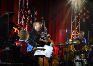 Krakow, Polonya - 10 Temmuz 2021: Nigel Kennedy Krakow 'da düzenlenen 26.