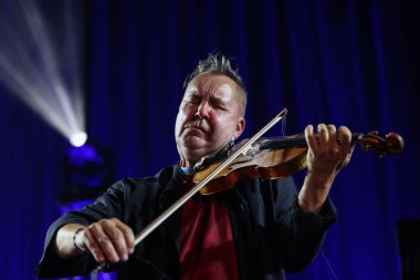 Krakow, Polonya - 10 Temmuz 2021: Nigel Kennedy Krakow 'da düzenlenen 26.