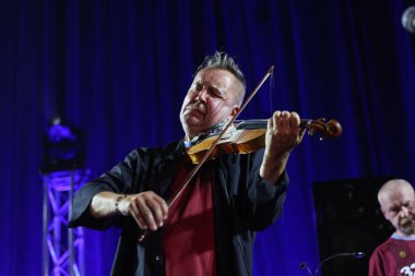 Krakow, Polonya - 10 Temmuz 2021: Nigel Kennedy Krakow 'da düzenlenen 26.