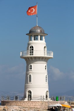Deniz feneri Port Alanya, Türkiye.