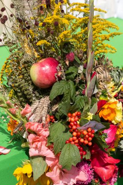 Güzel çiçek buketleri ve bitkiler