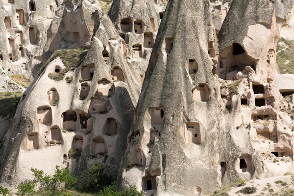 View of Uchisar castle in Cappadocia, Turkey — стоковое фото