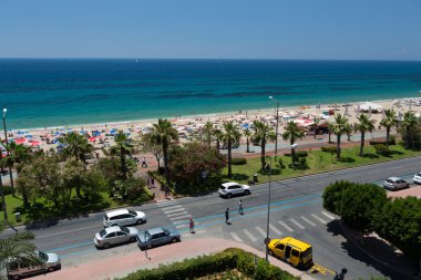 Alanya - Kleopatra plajı. Alanya, Türkiye 'nin en popüler sahil beldelerinden biri.