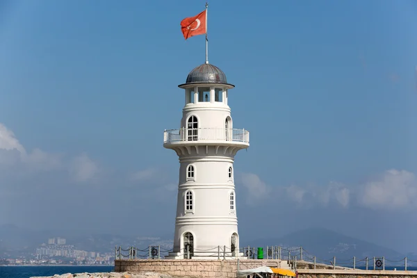 Φάρος στο λιμάνι προορισμού alanya, Τουρκία. — Φωτογραφία Αρχείου