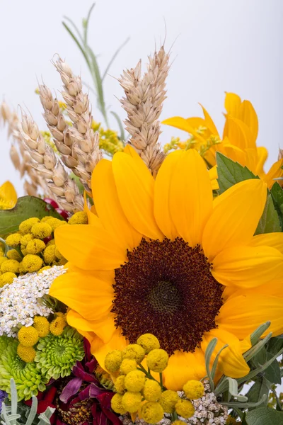 Belos buquês de flores e ervas — Fotografia de Stock