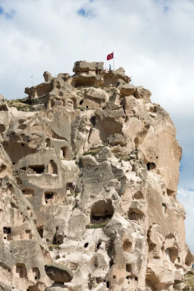 View of Uchisar castle in Cappadocia , Turkey — Stock Photo, Image