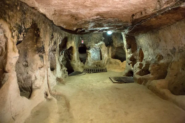 Derinkuyu ville souterraine, Cappadoce en Anatolie centrale, Turquie — Photo