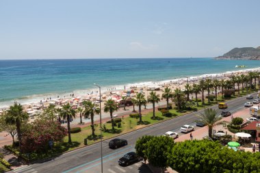 Alanya - Kleopatra plajı. Alanya, Türkiye 'nin en popüler sahil beldelerinden biri.