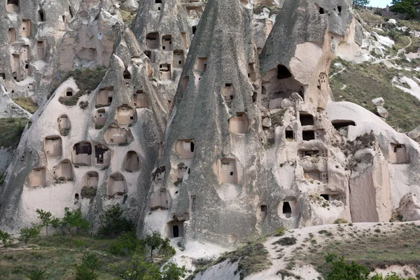 View of Uchisar castle in Cappadocia, Turkey — стоковое фото