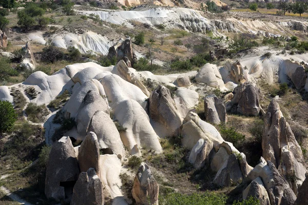 Steenformaties, fairy schoorstenen in Cappadocië, Turkije — Stockfoto