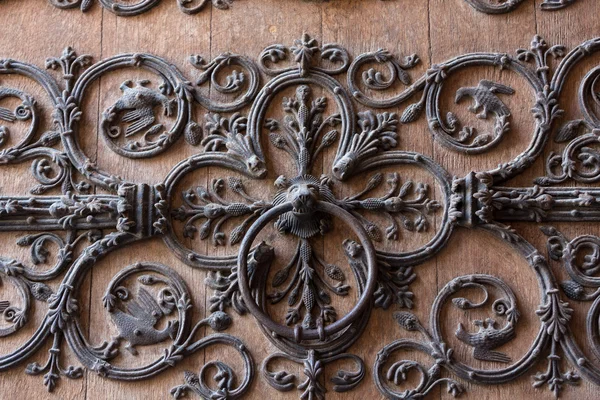 Detalhe da porta de Notre Dame de Paris — Fotografia de Stock