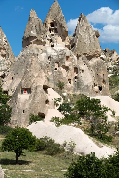 View of Uchisar castle in Cappadocia , Turke — Stock Photo, Image