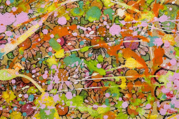 El fondo florido descuidado con pintura colorida —  Fotos de Stock
