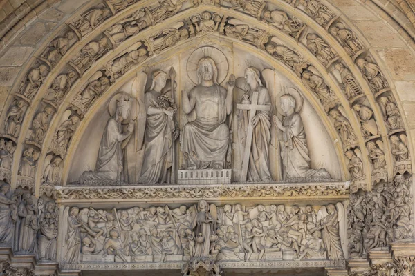 Paryż - Sąd Ostateczny Tympanon Sainte Chapelle — Zdjęcie stockowe