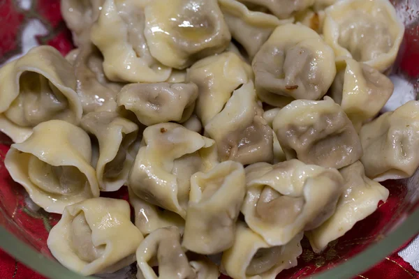 Ravioli com cogumelo e repolho para o Natal — Fotografia de Stock