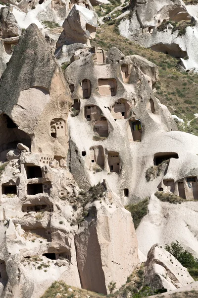 Weergave van Uchisar kasteel in Cappadocië — Stockfoto