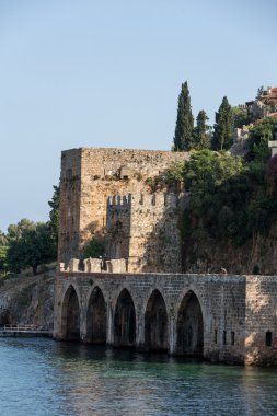 Alanya eski kale duvarına. Anatalaya, Türkiye