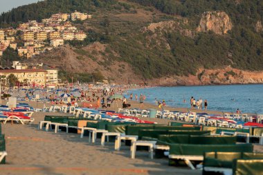 Alanya - Kleopatra Plajı üzerinde geç öğleden sonra.