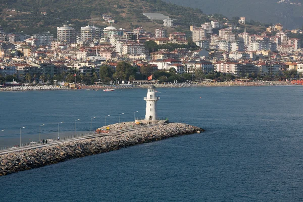 The view from the castle on the Ligthouse. Alanya, Turkey — Stock Photo, Image