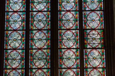 Vitray pencereler içinde Notre Dame Katedrali,