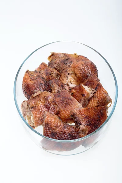Pieces of the roasted goose — Stock Photo, Image