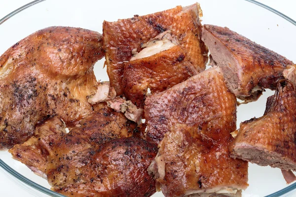 Pieces of the roasted goose — Stock Photo, Image