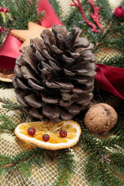 Holiday gift boxes decorated with red ribbon — Stock Photo, Image