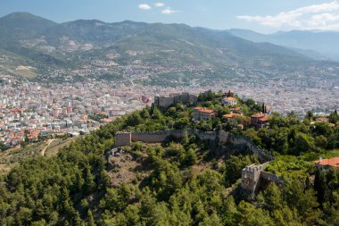 Alanya - castle Hill şehrin panoramik görünüm