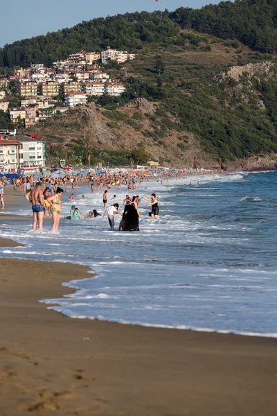 Alanya - the beach of Cleopatra . Alanya is one of most popular seaside resorts in Turkey — Stock Photo, Image