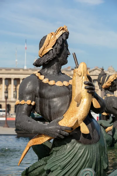 Fontana in Place de la Concorde, Parigi, Francia — Foto Stock