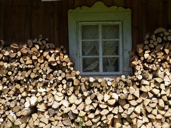 Firewood at a farm — Stock Photo, Image