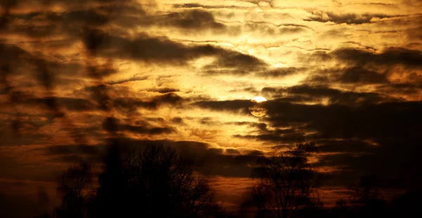美しい青空と夕焼け — ストック写真