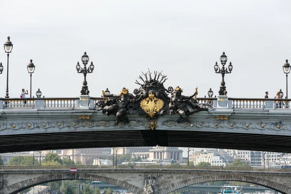 Alexandre iii bron i paris, Frankrike — Stockfoto