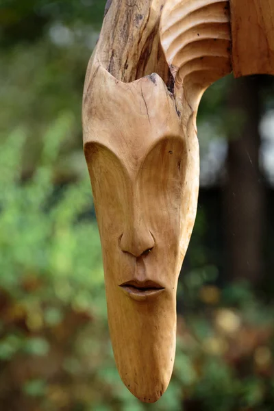 Figuras de madeira parecidas com fadas de contos eslavos primitivos — Fotografia de Stock