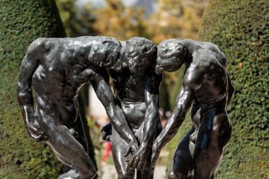 Paris - Müzesi Rodin. Üç tonları Dante ilahi komedi ile ilham heykeli