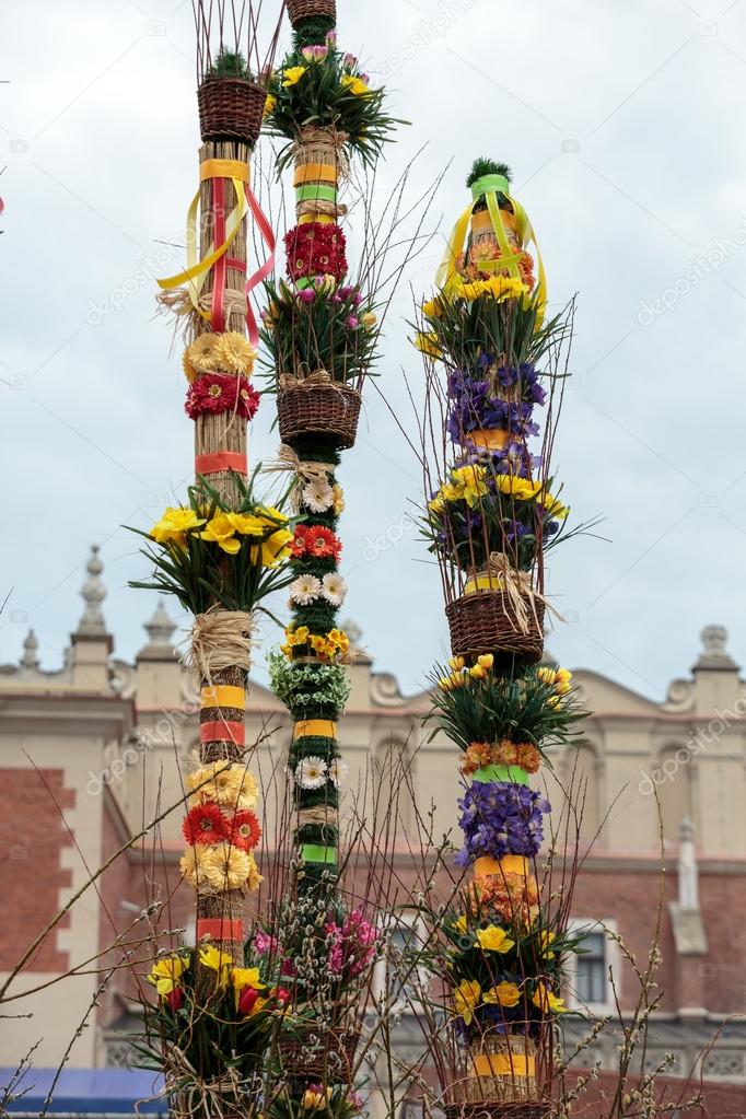 Cracow - easter sunday palm on the Main Square