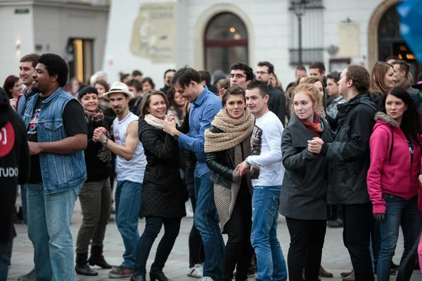 The international Flashmob day of rueda de Casino — Stock Photo, Image