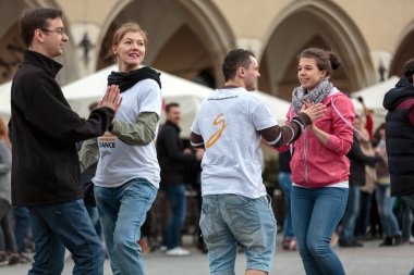 The international Flashmob day of rueda de Casino clipart
