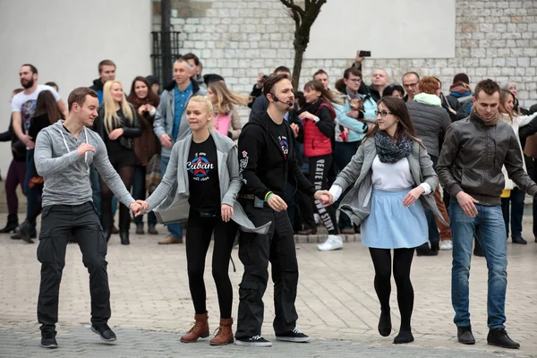 O dia internacional do Flashmob de rueda de Casino — Fotografia de Stock