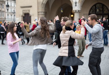 The international Flashmob day of rueda de Casino clipart