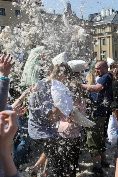 Internationale kussengevecht — Stockfoto