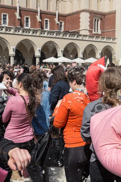 International pillow fight — Stock Photo, Image