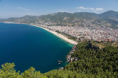 Alanya - Kleopatra plajı. Alanya, Türkiye 'nin en popüler sahil beldelerinden biri.
