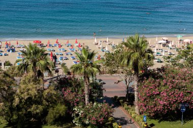 Alanya - Kleopatra plajı. Alanya, Türkiye 'nin en popüler sahil beldelerinden biri.