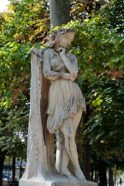 Estátua em Luxemburgo jardim do Palácio do Luxemburgo, Paris, França — Fotografia de Stock